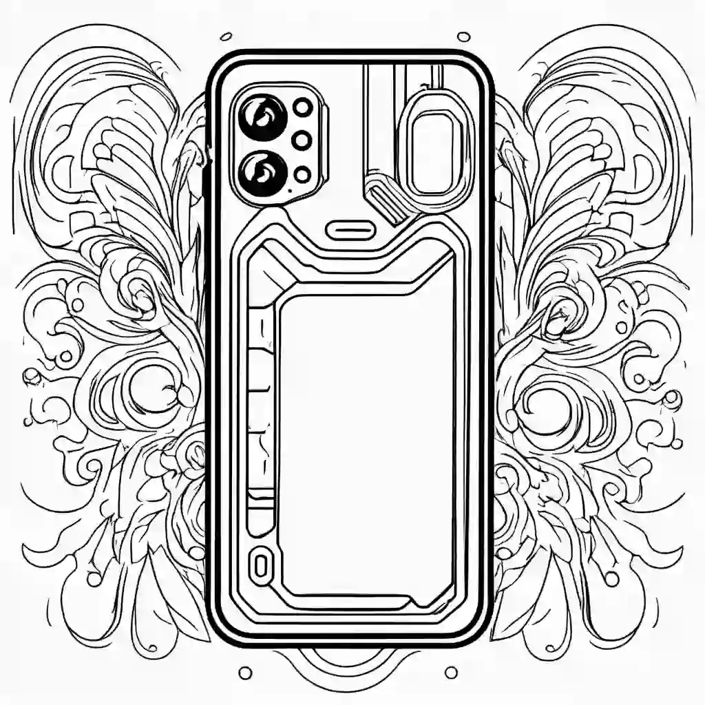 Mobile Phone coloring pages